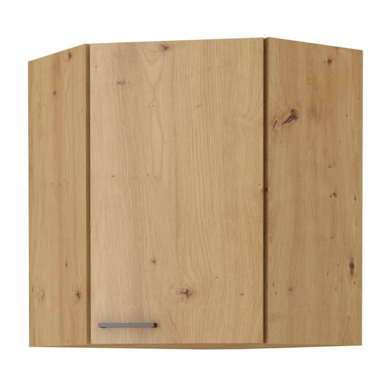 High corner unit - MODENA - 89 x 89 cm - Artisan oak and matt black -