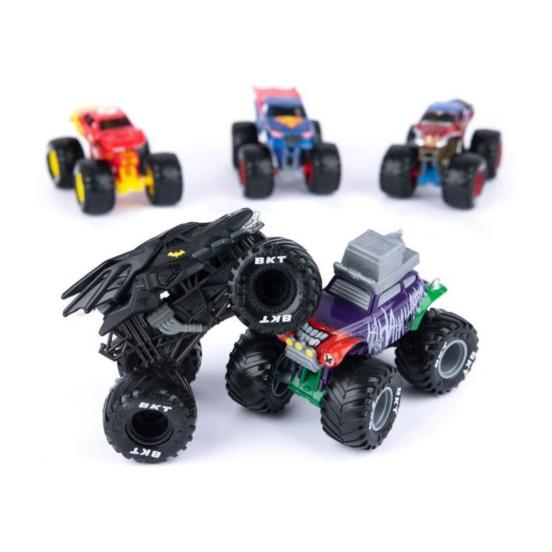 PACK OF 5 DIE-CAST VEHICLES 1:64 DC COMICS Monster Jam