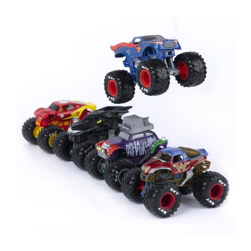 PACK OF 5 DIE-CAST VEHICLES 1:64 DC COMICS Monster Jam