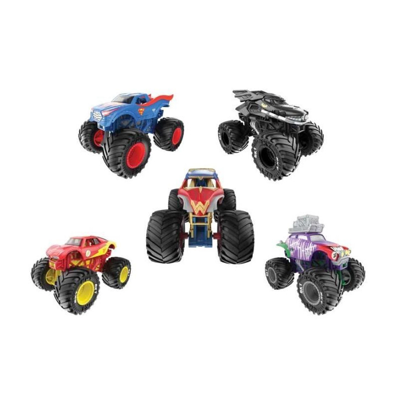 PACK OF 5 DIE-CAST VEHICLES 1:64 DC COMICS Monster Jam