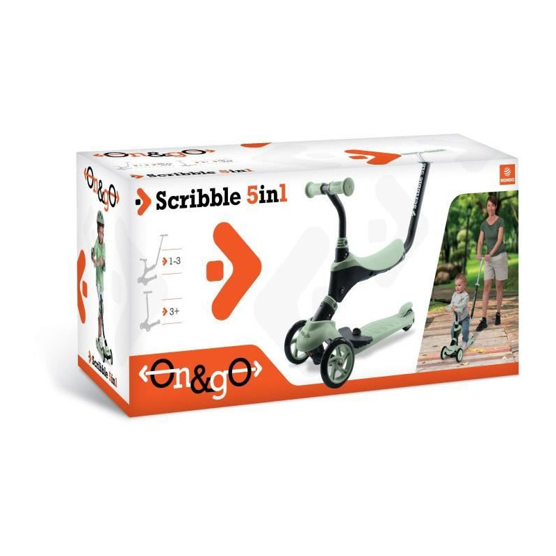 MONDO On and Go Scribble Scooter 5 in 1 - Blue