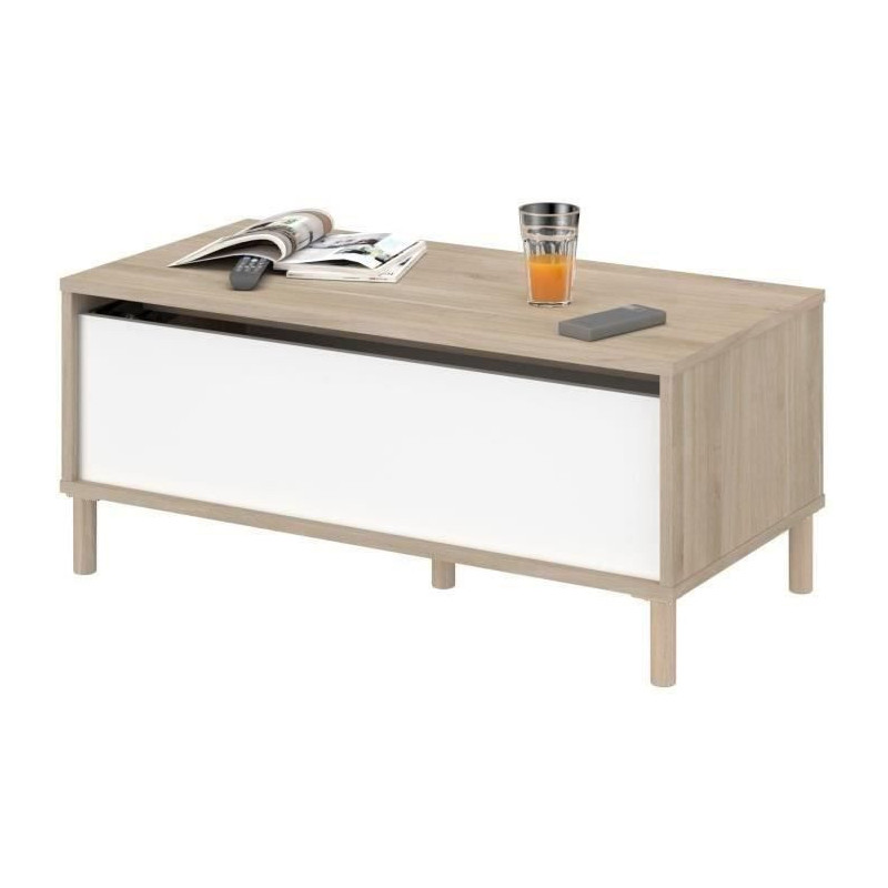 MORPHOS lift-up coffee table - L 100 x D 50 x H 43.6 cm - Rectangular