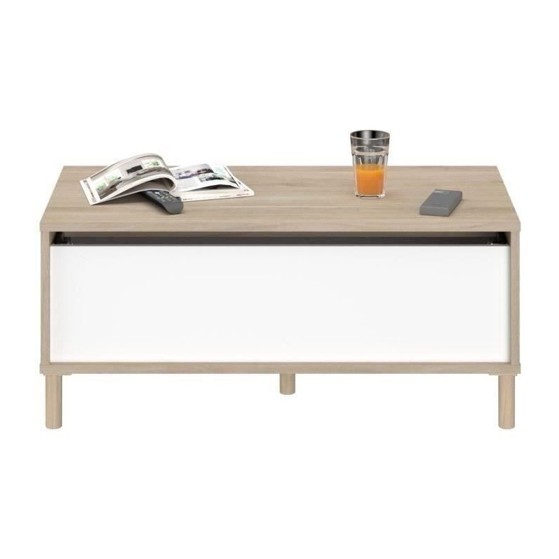MORPHOS lift-up coffee table - L 100 x D 50 x H 43.6 cm - Rectangular