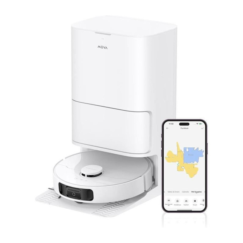 MOVA E30 Ultra - Robot Vacuum Cleaner with Automatic Emptying - Automa