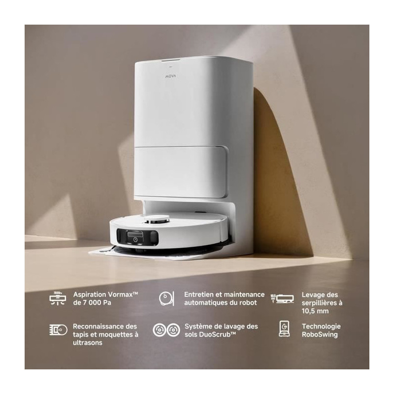 MOVA E30 Ultra - Robot Vacuum Cleaner with Automatic Emptying - Automa