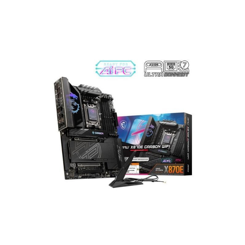 Motherboard - MSI - MPG X870E CARBON WIFI - Wi-Fi 7, 5G LAN, USB 40 Gb