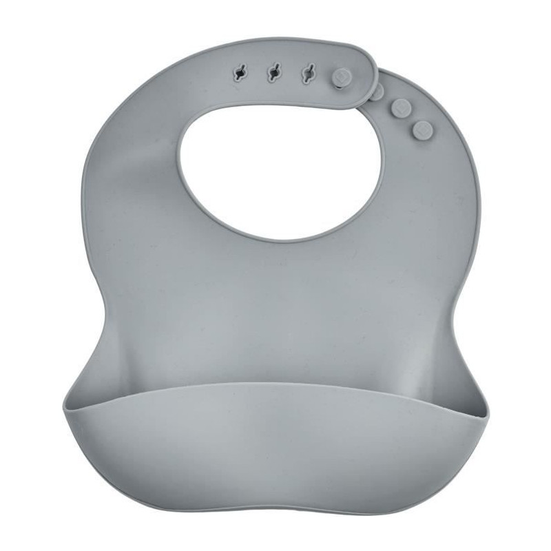 SET OF 2 SILICONE BIBS 1 CACTUS GREEN + 1 GREY