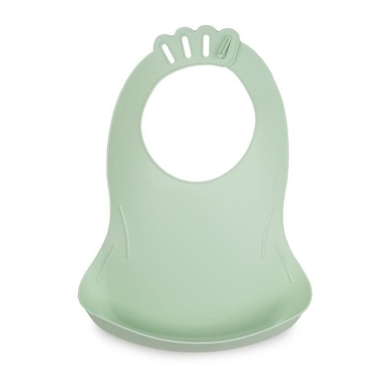 SET OF 2 CELADON GREEN BIBOU BIBS - CHARM GREY