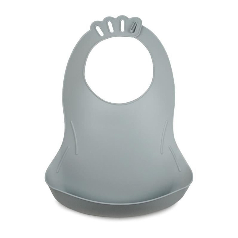 SET OF 2 CELADON GREEN BIBOU BIBS - CHARM GREY