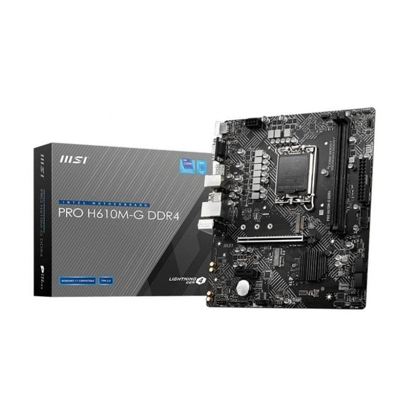 MSI - PRO H610M-G DDR4 - Motherboard - Socket LGA 1700 - Chipset Intel
