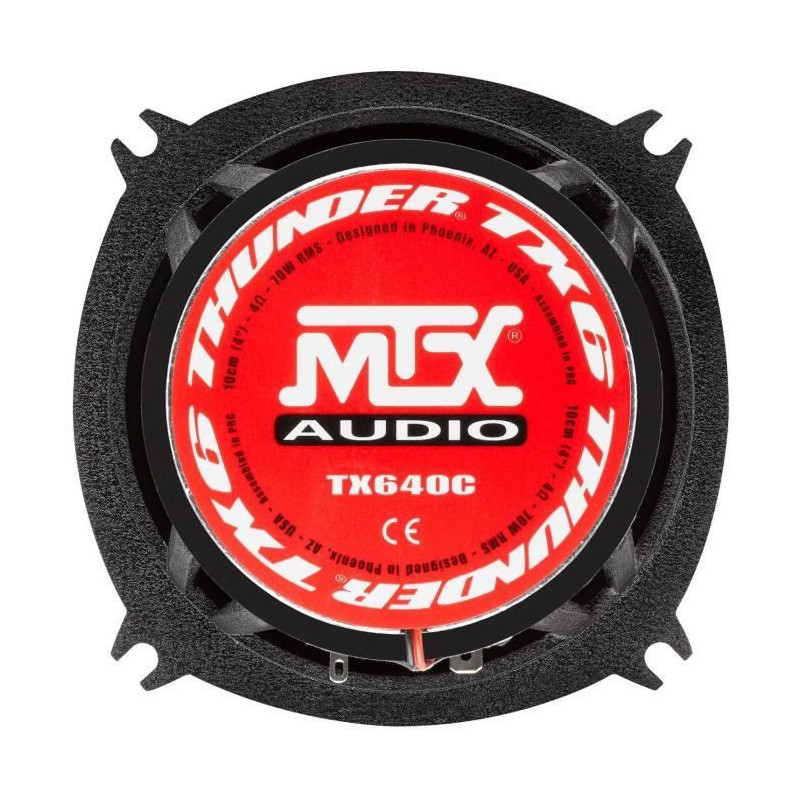 MTX TX640C Coaxial loudspeakers 10cm 2-way 70W RMS 4O aluminum chassis