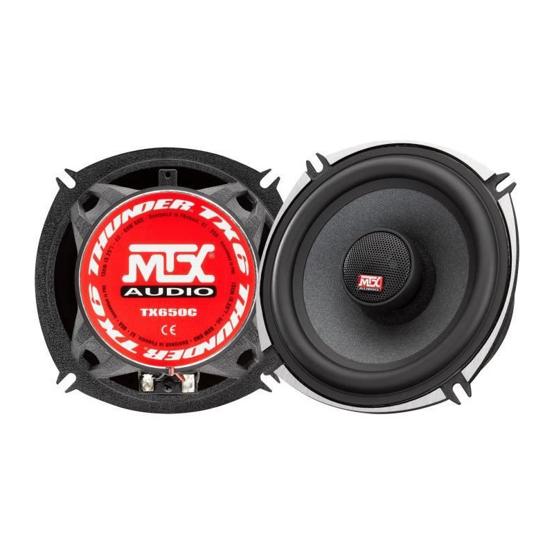 MTX TX650C 13cm 2-way coaxial speakers 80W RMS 4O aluminum chassis neo