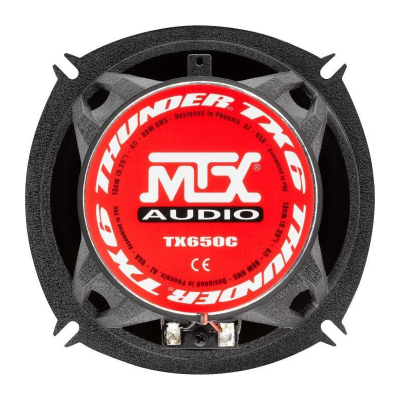 MTX TX650C 13cm 2-way coaxial speakers 80W RMS 4O aluminum chassis neo