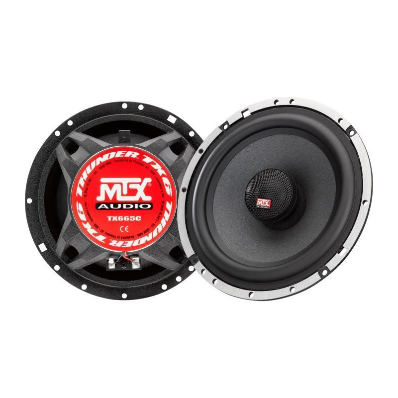 MTX TX665C 16.5cm 2-way coaxial speakers 90W RMS 4O aluminum chassis n