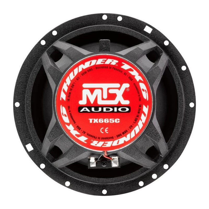 MTX TX665C 16.5cm 2-way coaxial speakers 90W RMS 4O aluminum chassis n