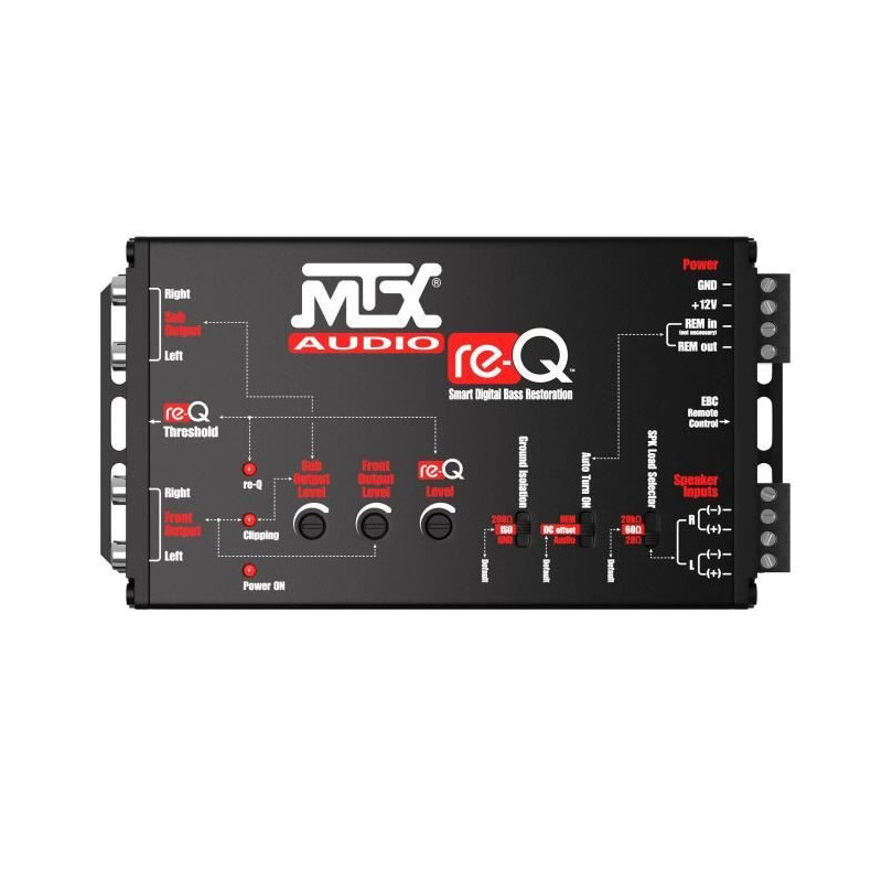 High-end processor high-level inputs to RCA outputs - MTX AUDIO - re-Q
