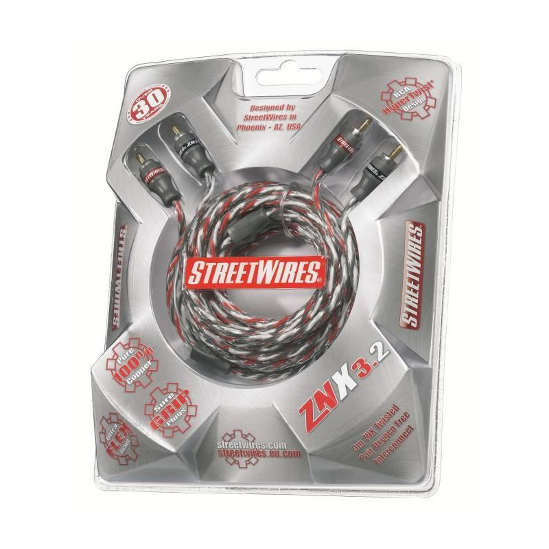 MTX RCA StreetWires ZNX3.2 cable 3 m Balanced 100% ZeroNoise Copper
