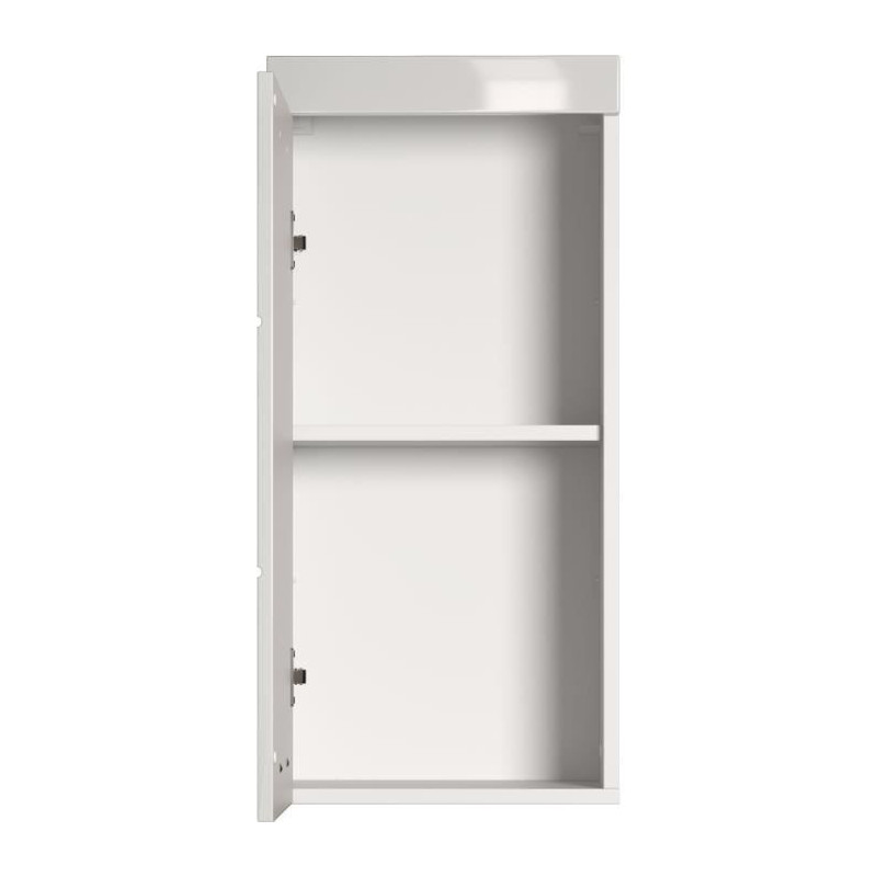 AMANDA high bathroom storage unit - 1 door - White - L 37 x D 23 x H 7
