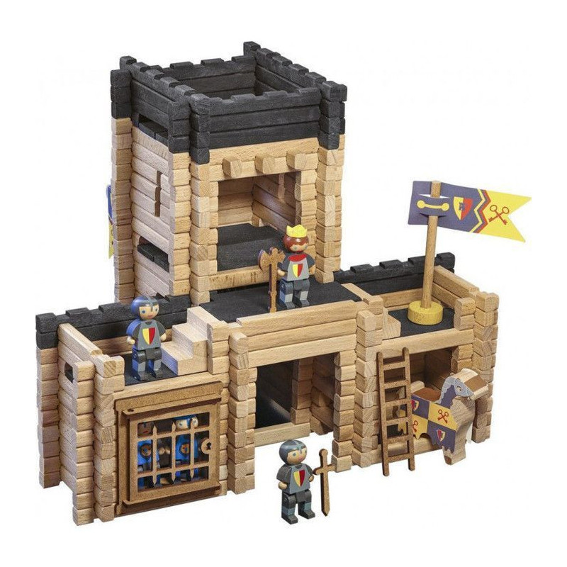 Construction game - Jeujura - 8028 - Castle - Catapult - 270 wooden pi