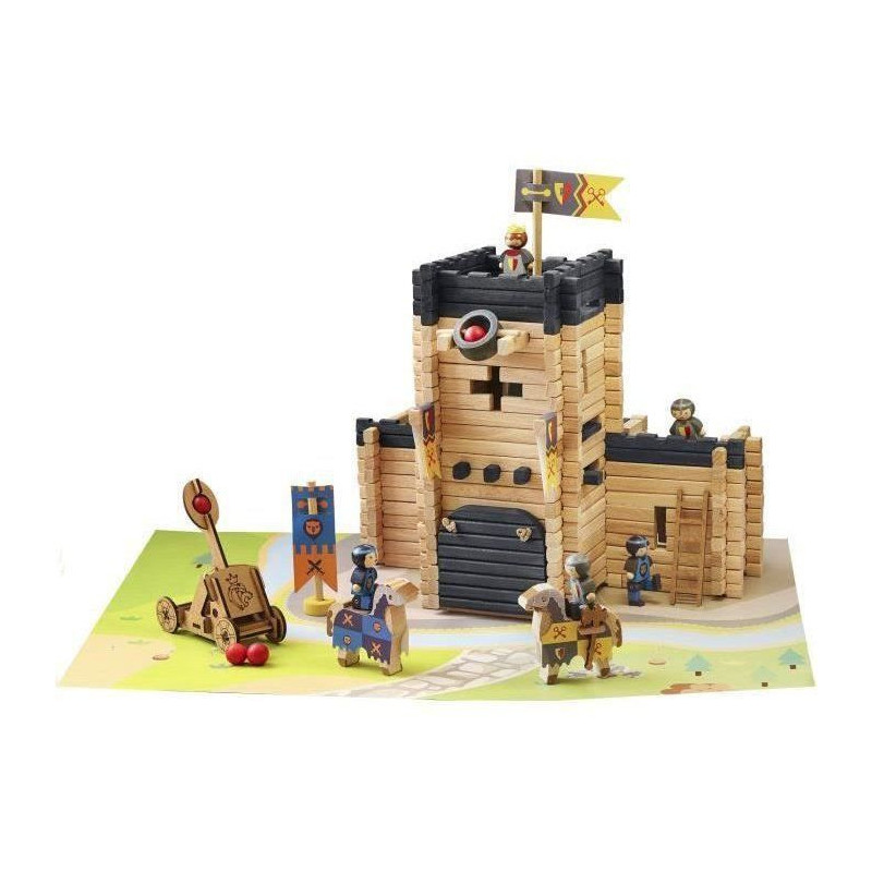 Construction game - Jeujura - 8028 - Castle - Catapult - 270 wooden pi
