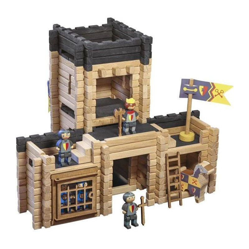 Construction game - Jeujura - 8028 - Castle - Catapult - 270 wooden pi