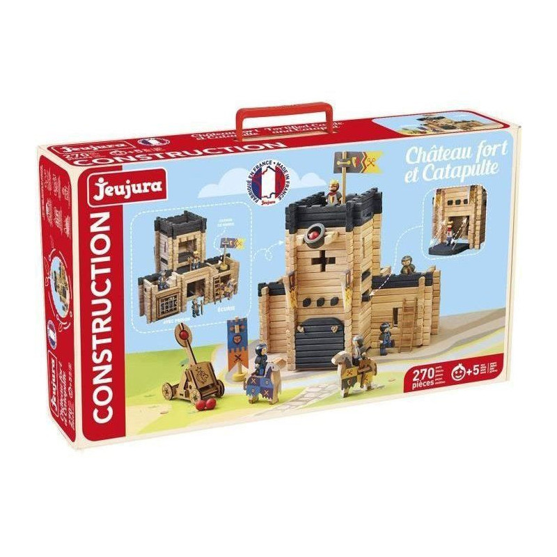 Construction game - Jeujura - 8028 - Castle - Catapult - 270 wooden pi