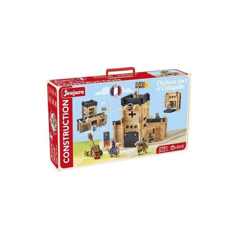 Construction game - Jeujura - 8028 - Castle - Catapult - 270 wooden pi