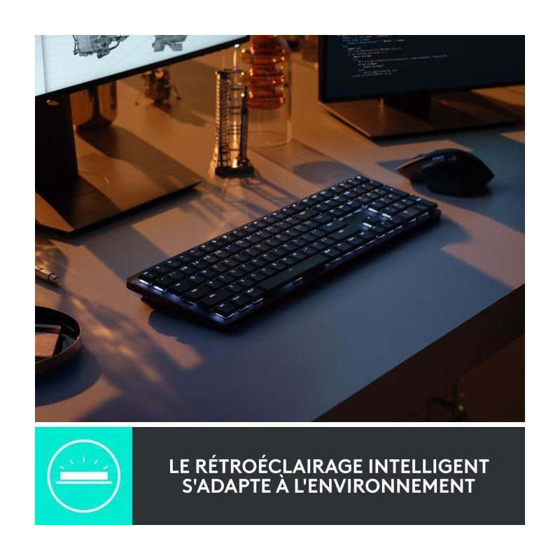 Logitech - Wireless Keyboard - MX - Mechanical - Performance Backlit -