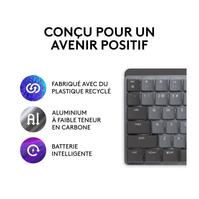 Logitech - Wireless Keyboard - MX - Mechanical - Performance Backlit -