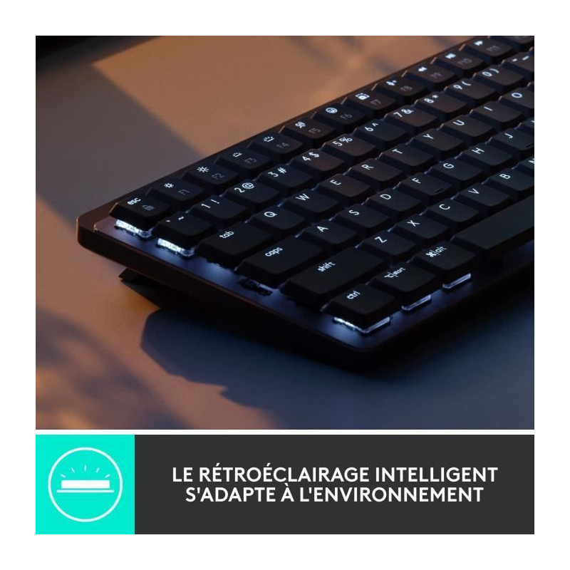 Logitech - Wireless Keyboard - MX Mini - Mechanical - Performance Back