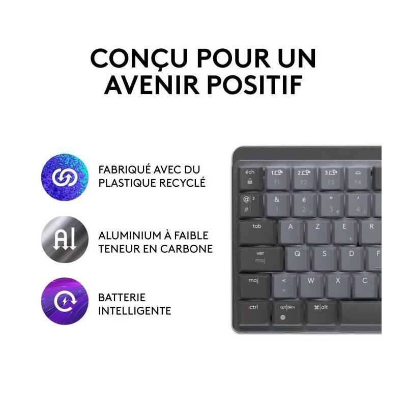Logitech - Wireless Keyboard - MX Mini - Mechanical - Performance Back
