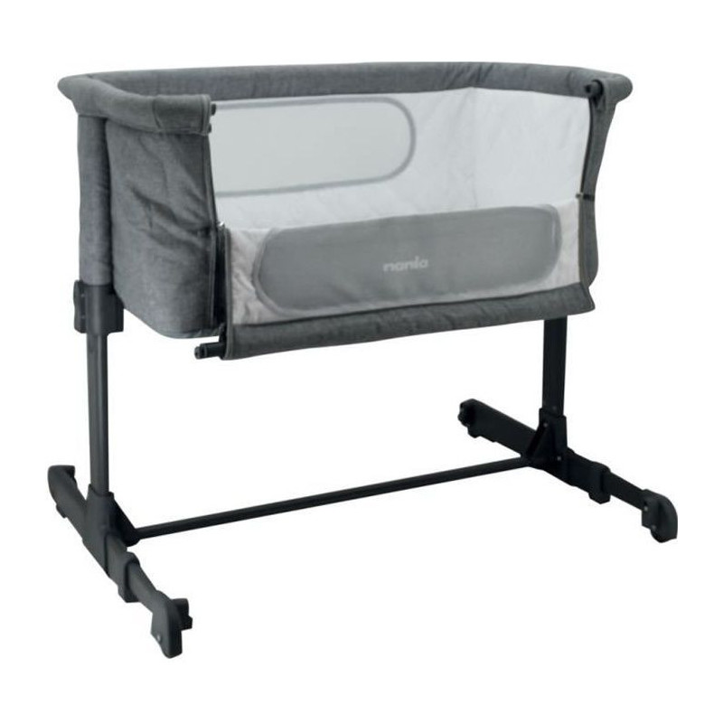 NANIA Gray Cododo bed adjustable 5 heights possible - mattress 4 cm