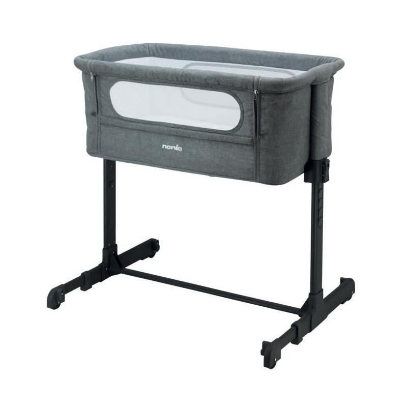 NANIA Gray Cododo bed adjustable 5 heights possible - mattress 4 cm