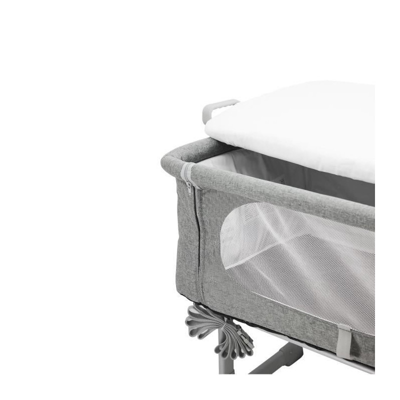 NANIA Gray Cododo bed adjustable 5 heights possible - mattress 4 cm