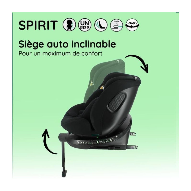 Isofix car seat NANIA SPIRIT 40-150 cm R129 – 0 to 10 years – Rear