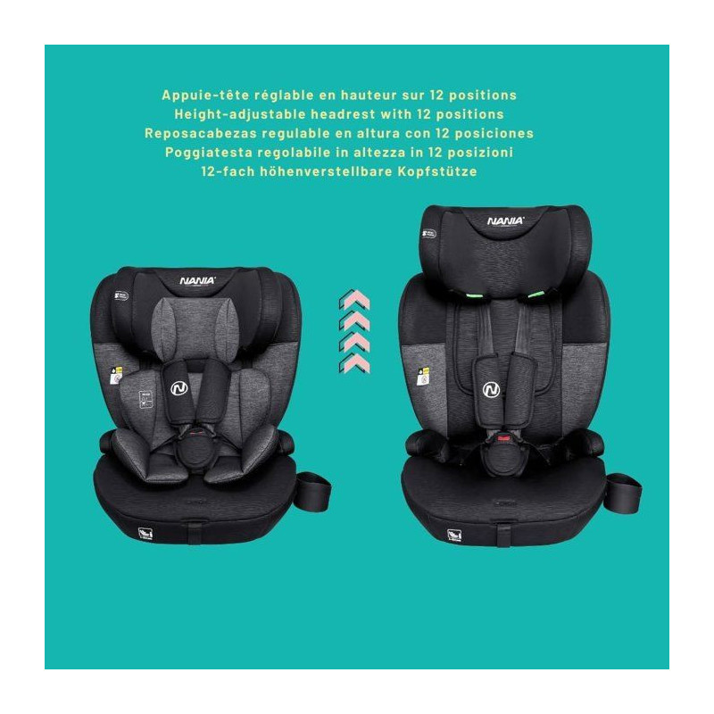 Belted car seat - NANIA - TORINO - Group 1/2/3 - I-size - With reducer