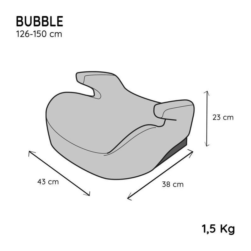 Booster car seat - NANIA - Bubble - Group 3 - 126-150 cm - I-Size - Be