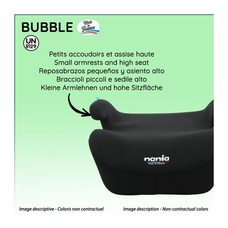 Booster car seat - NANIA - Bubblefix - Group 3 - Isofix - I-Size - 126