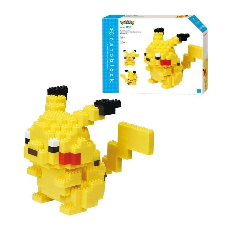 Brick-built figure - BANDAI - NANOBLOCK - Pokémon - Pikachu Deluxe