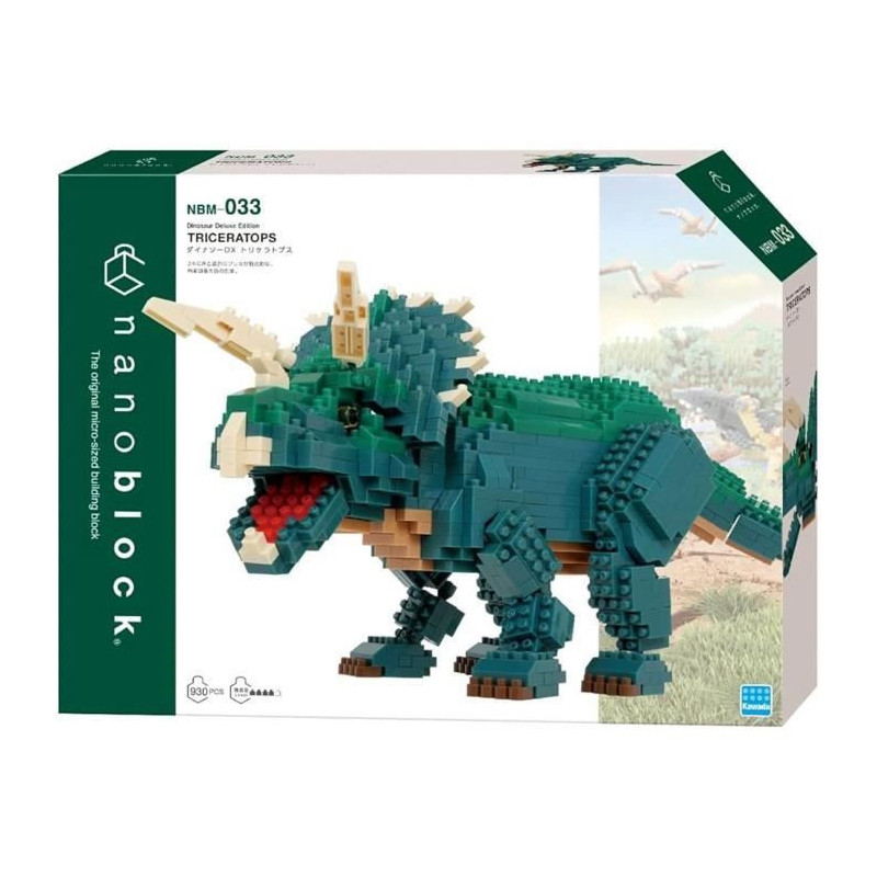 Brick Figure - BANDAI - NANOBLOCK - Triceratops Deluxe - 930 pcs