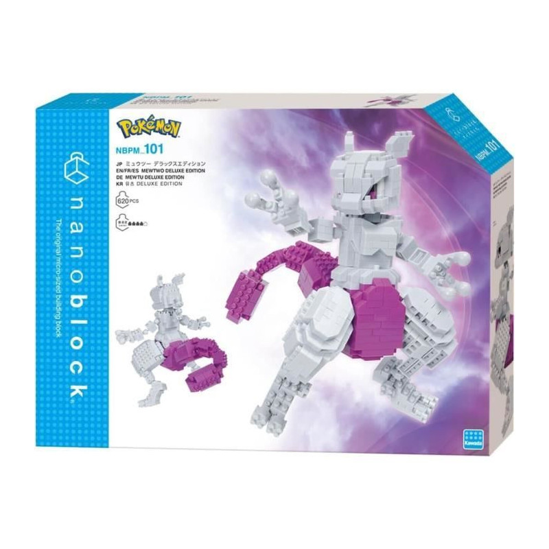 Brick-built figure - BANDAI - NANOBLOCK - Pokémon - Mewtwo