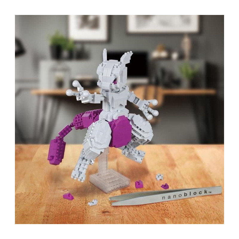 Brick-built figure - BANDAI - NANOBLOCK - Pokémon - Mewtwo