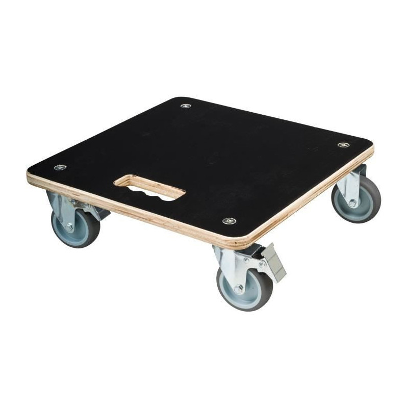 Nature Square plant trolley 38x38 cm black wood 446407