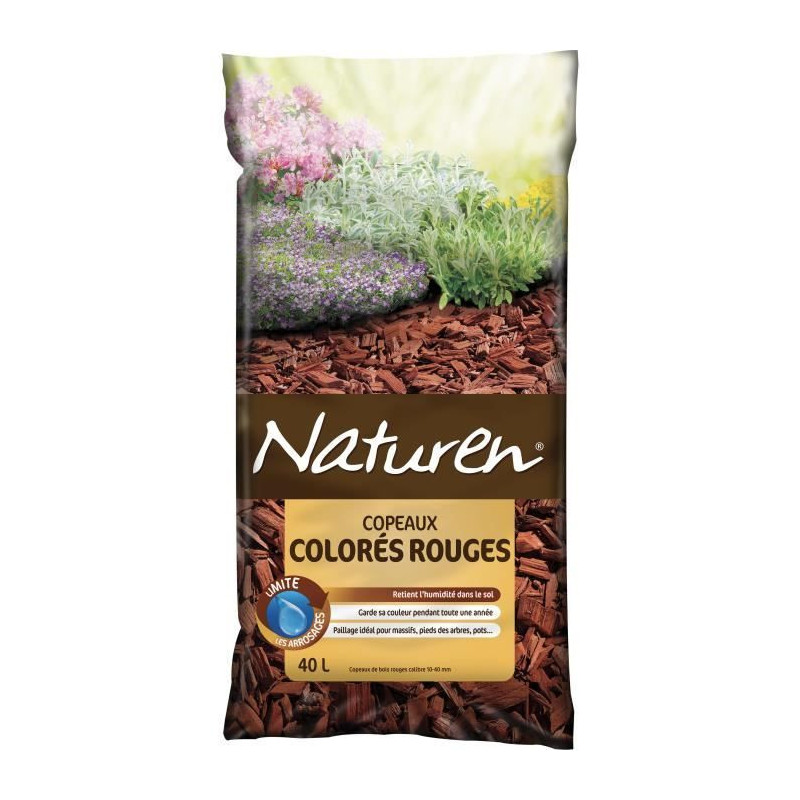 Naturen red colored shavings - 40L