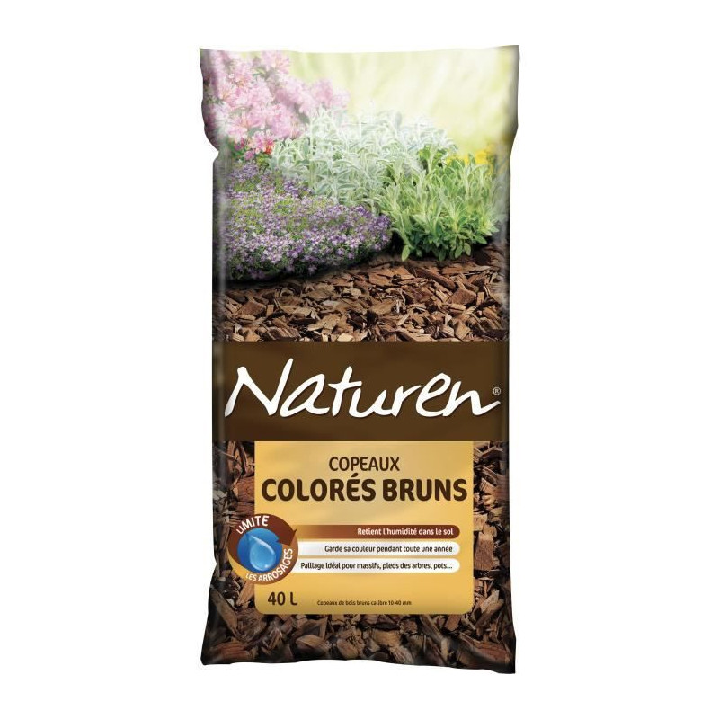 Naturen brown colored shavings - 40L