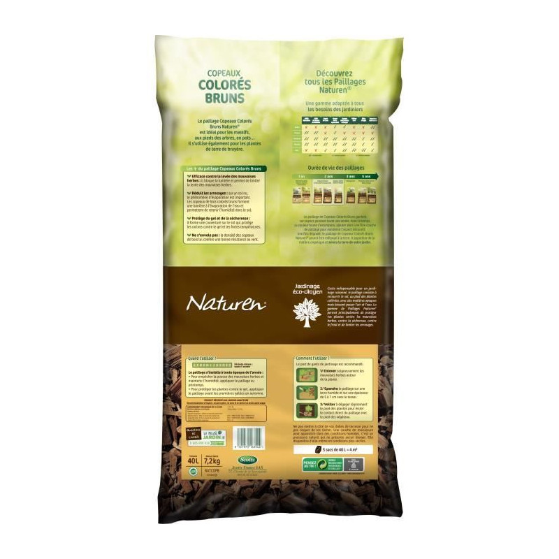 Naturen brown colored shavings - 40L