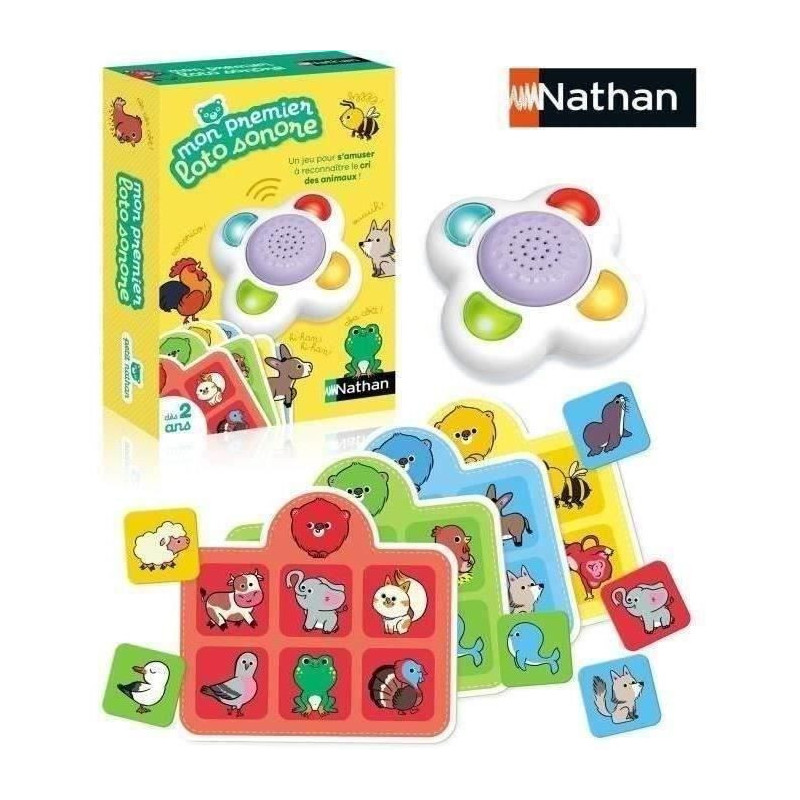 MY FIRST SOUND LOTTO - Educational game - NATHAN - Identify animal sou