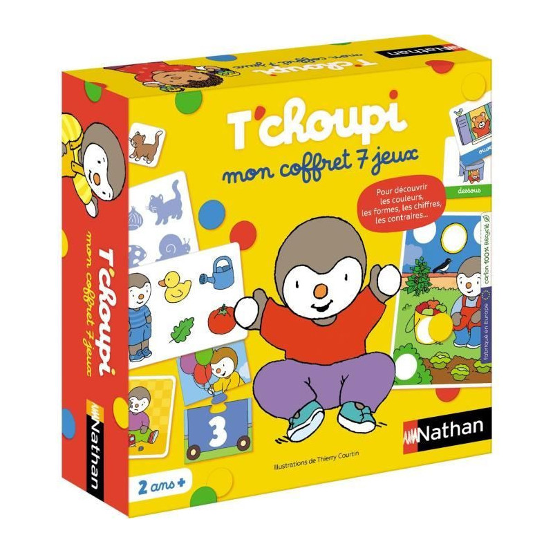 T'CHOUPI My 7-game box - Educational games - NATHAN - From 2 years old