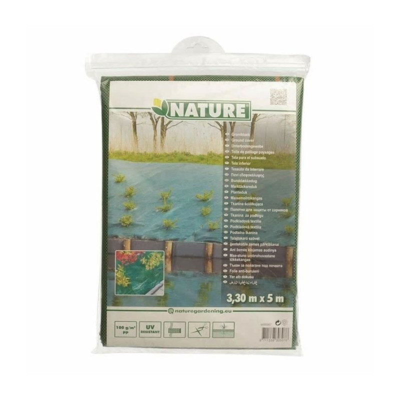 Mulch canvas landscapes - green 90 gr / m²- 3,3x5m