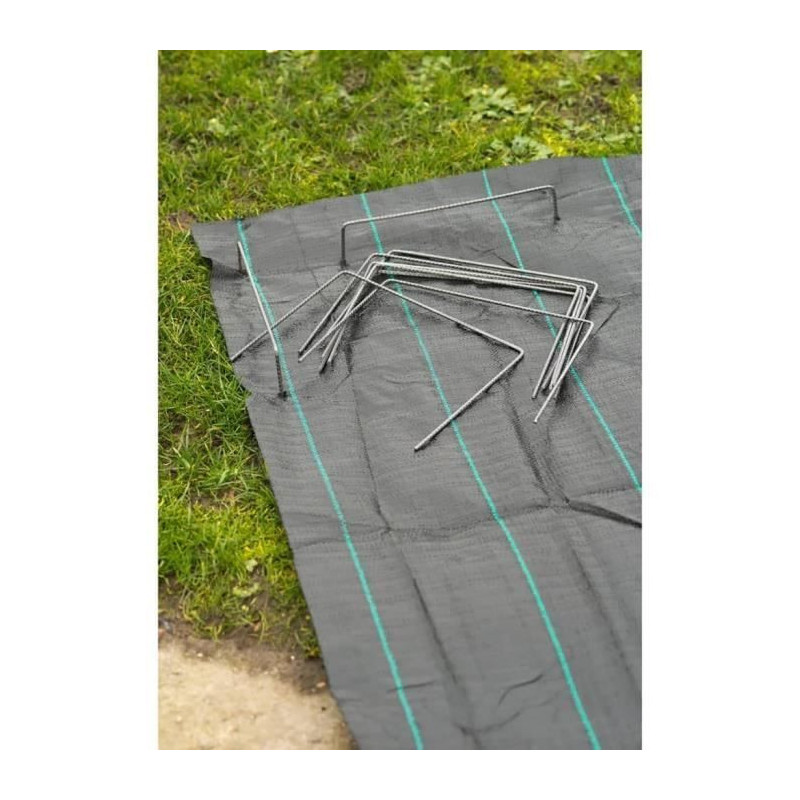 NATURE Set of 10 metal clips for fixing to the ground - Ø 4 mm / H 20